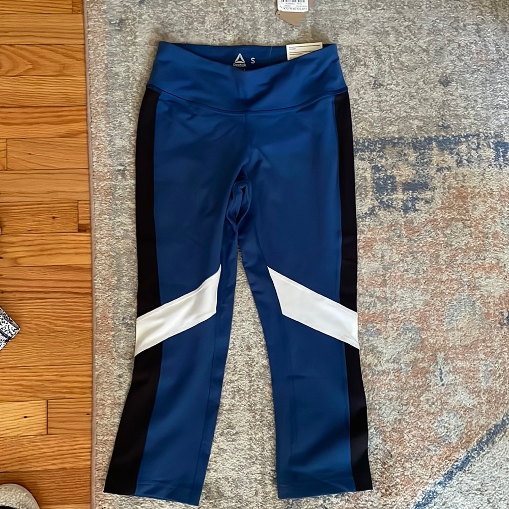 Reebok color block cropped leggings
